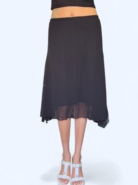 🖤✨ Vintage Y2K Black Midi Skirt ✨🖤